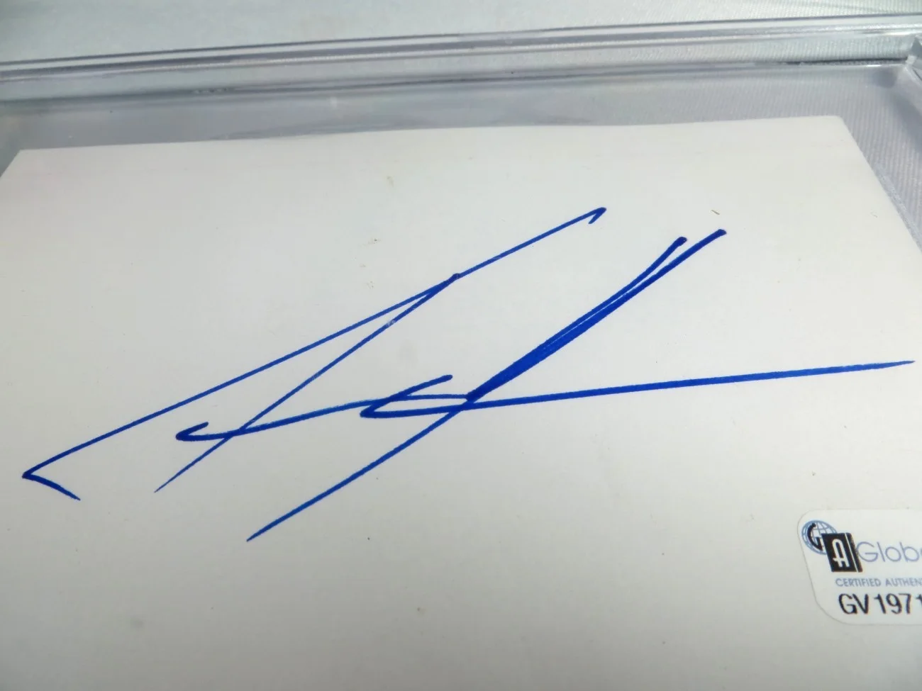 Keanu Reeves — Keanu Reeves Signed Autograph Index Card John Wick The Matrix BAS Auto Grade 10, image 2