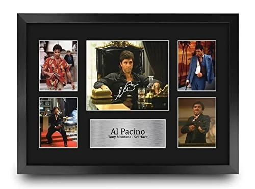 Scarface Tony Montana 16x12 Framed Autographed Print - Movie Memorabilia Gift, изображение 3