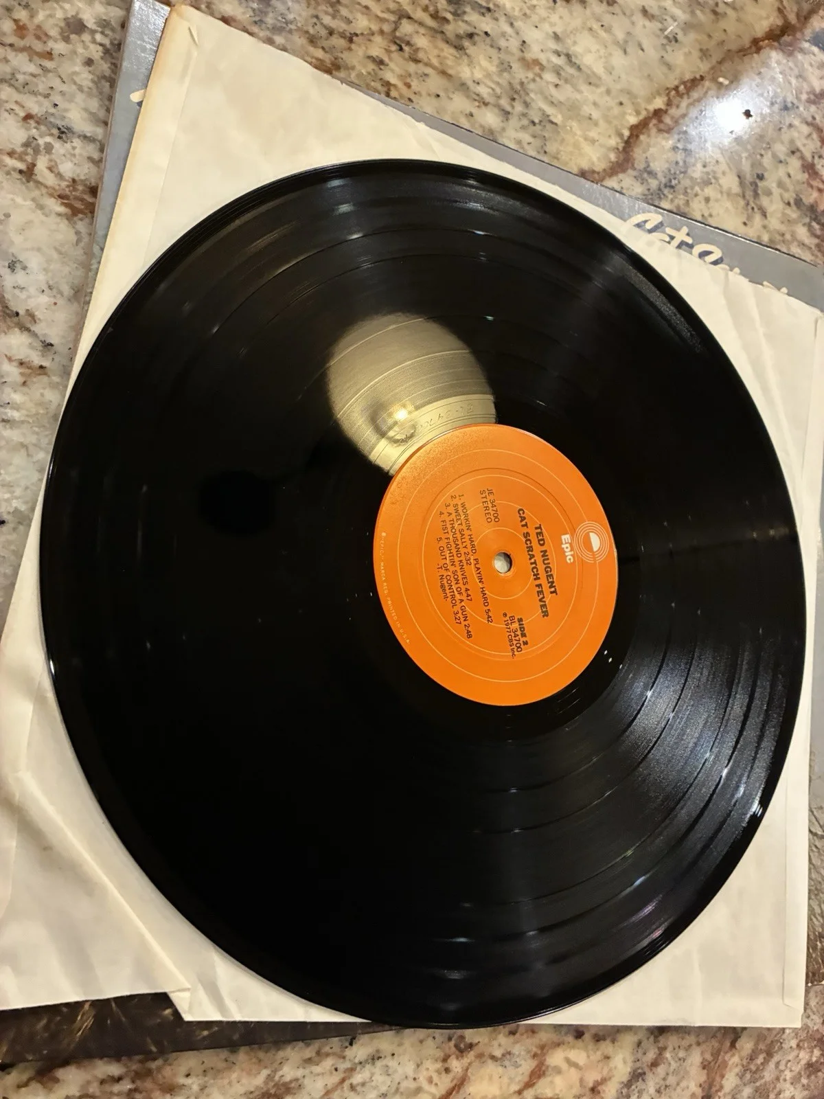 Ted Nugent Cat Scratch Fever Original Vinyl Record JE 34700, image 4