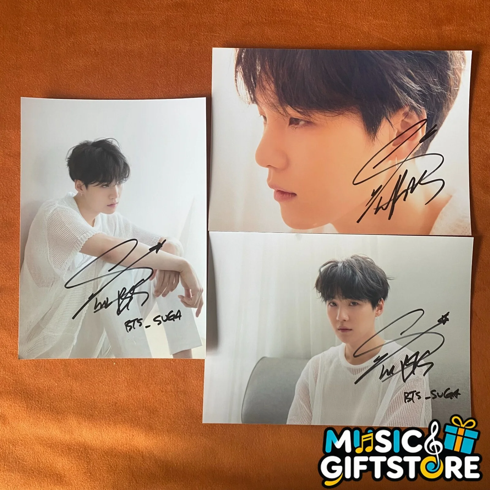 BTS SUGA AUTOGRAPHED SIGNED PHOTO LOVE YOURSELF 转 TEAR K-POP COLLECTION 2022 #MU, image 2