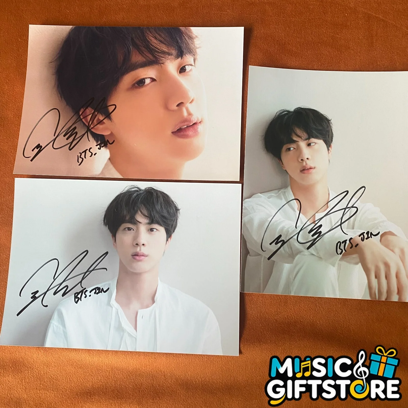 BTS JIN AUTOGRAPHED SIGNED PHOTO LOVE YOURSELF 转 TEAR K-POP COLLECTION 2022A #MU, image 2