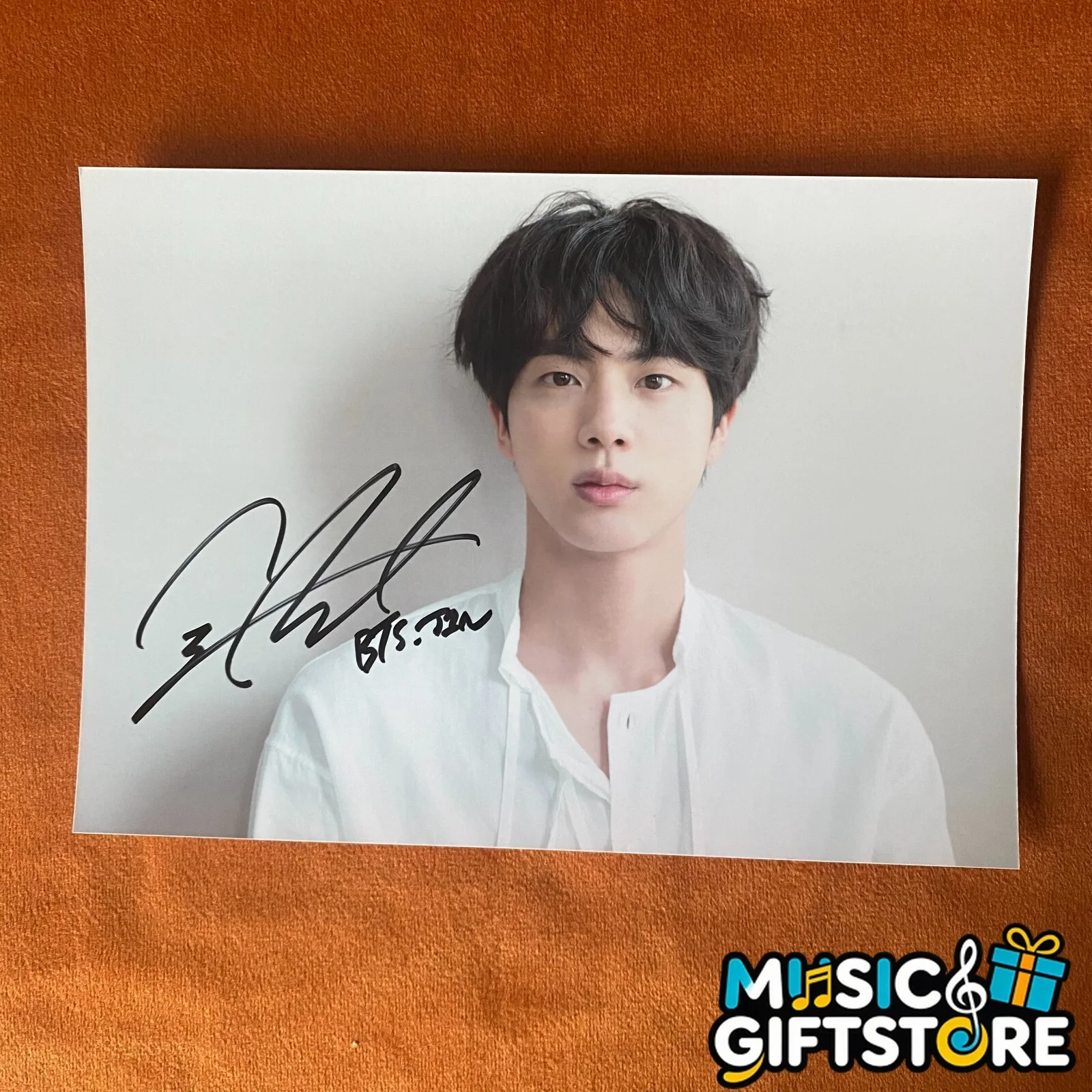 BTS JIN AUTOGRAPHED SIGNED PHOTO LOVE YOURSELF 转 TEAR K-POP COLLECTION 2022A #MU, image 3