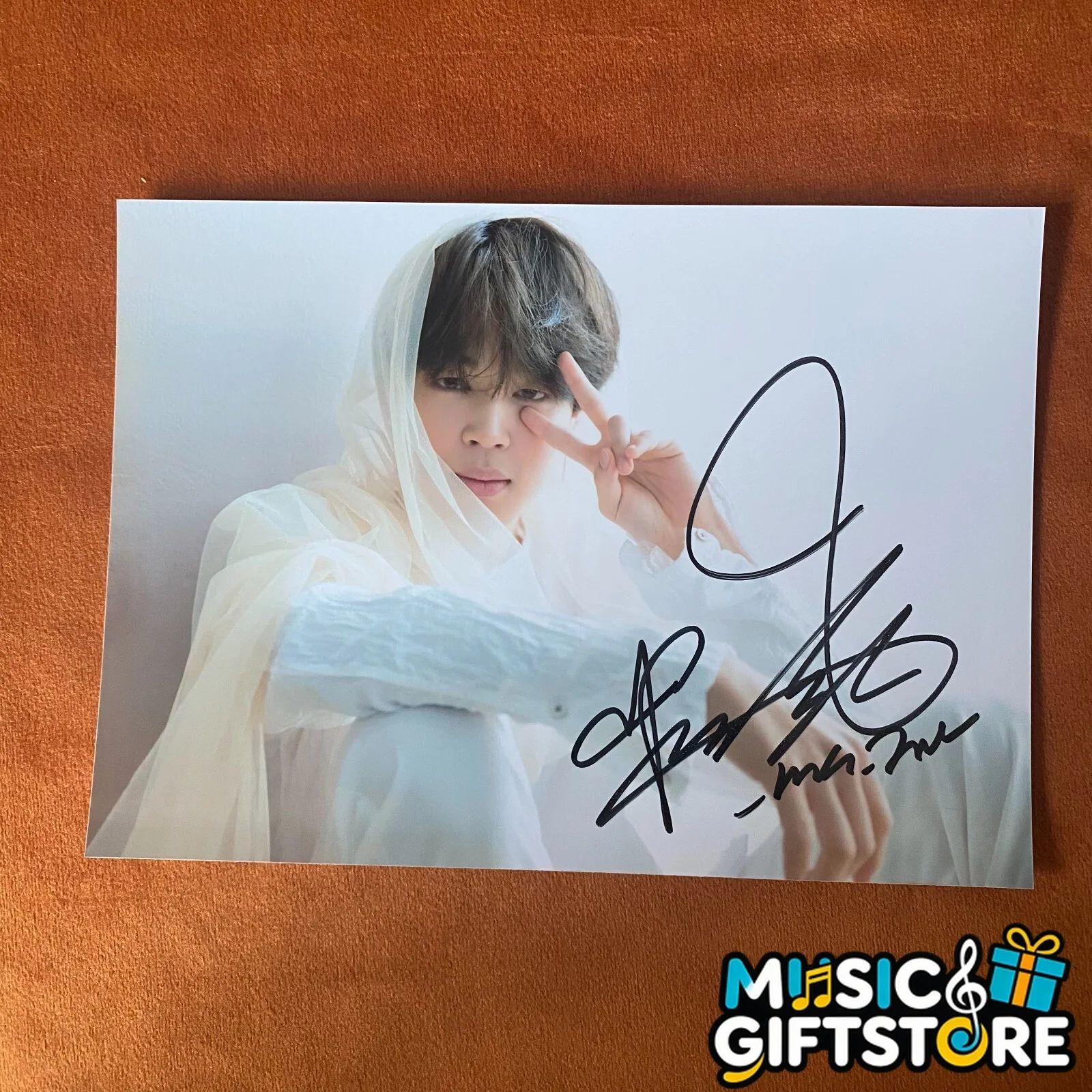 BTS JIMIN AUTOGRAPHED SIGNED PHOTO LOVE YOURSELF 转 TEAR K-POP 4*6 2022 #MUGS, изображение 4