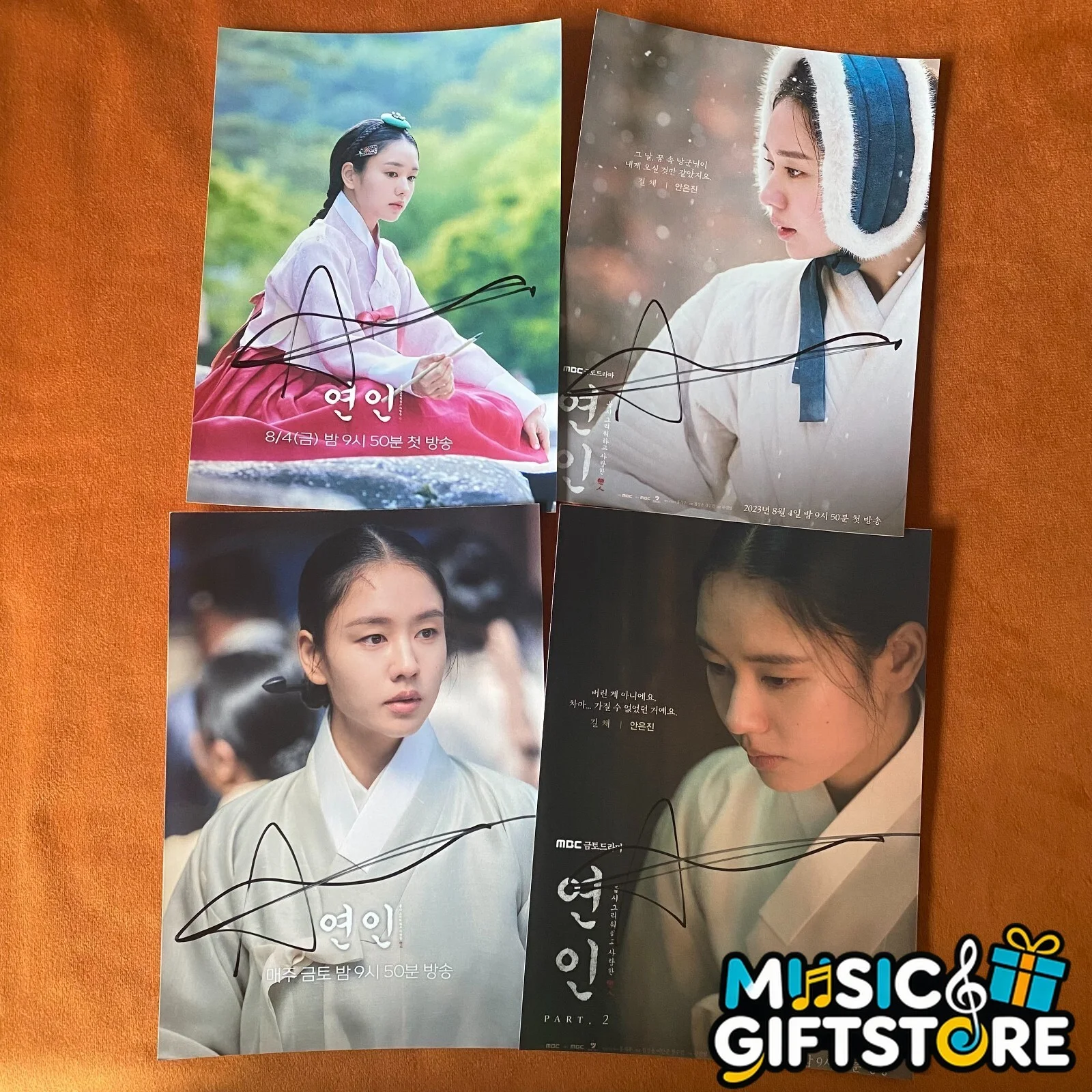My Dearest Ahn Eun Jin Autographed Signed Photo K-POP Collection 4*6 2023A #MUGS, изображение 2