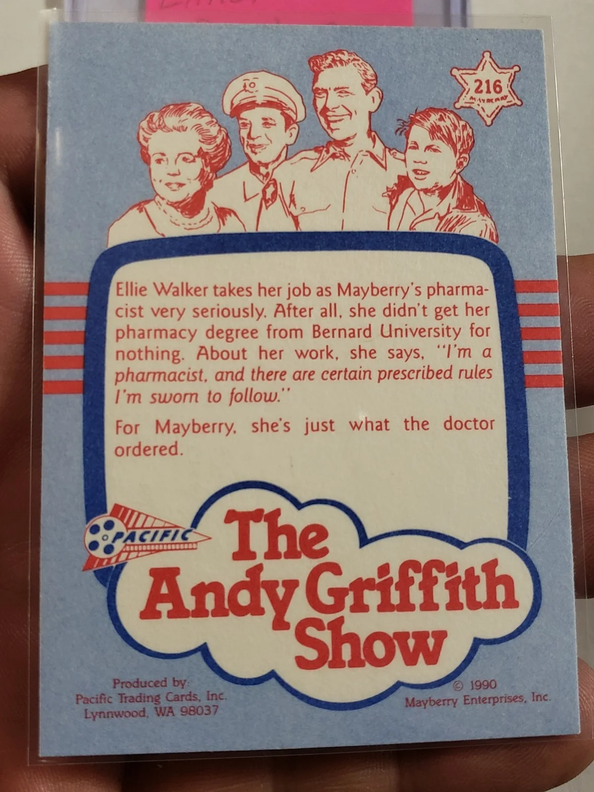 Elinor Donahue — Elinor Donahue Signed Ellie Walker The Andy Griffith Show Trading Card 1990, изображение 4