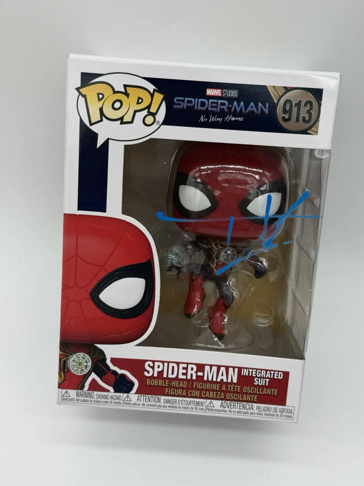 Tom Holland — Tom Holland Signed Spider Man Funko Pop 913 No Way Home Video Proof Bad Bunny