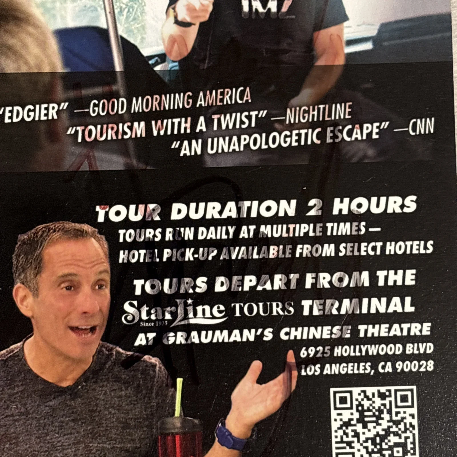 Harvey Levin — TMZ Starline Tour card Autographed By Harvey Levin, изображение 2