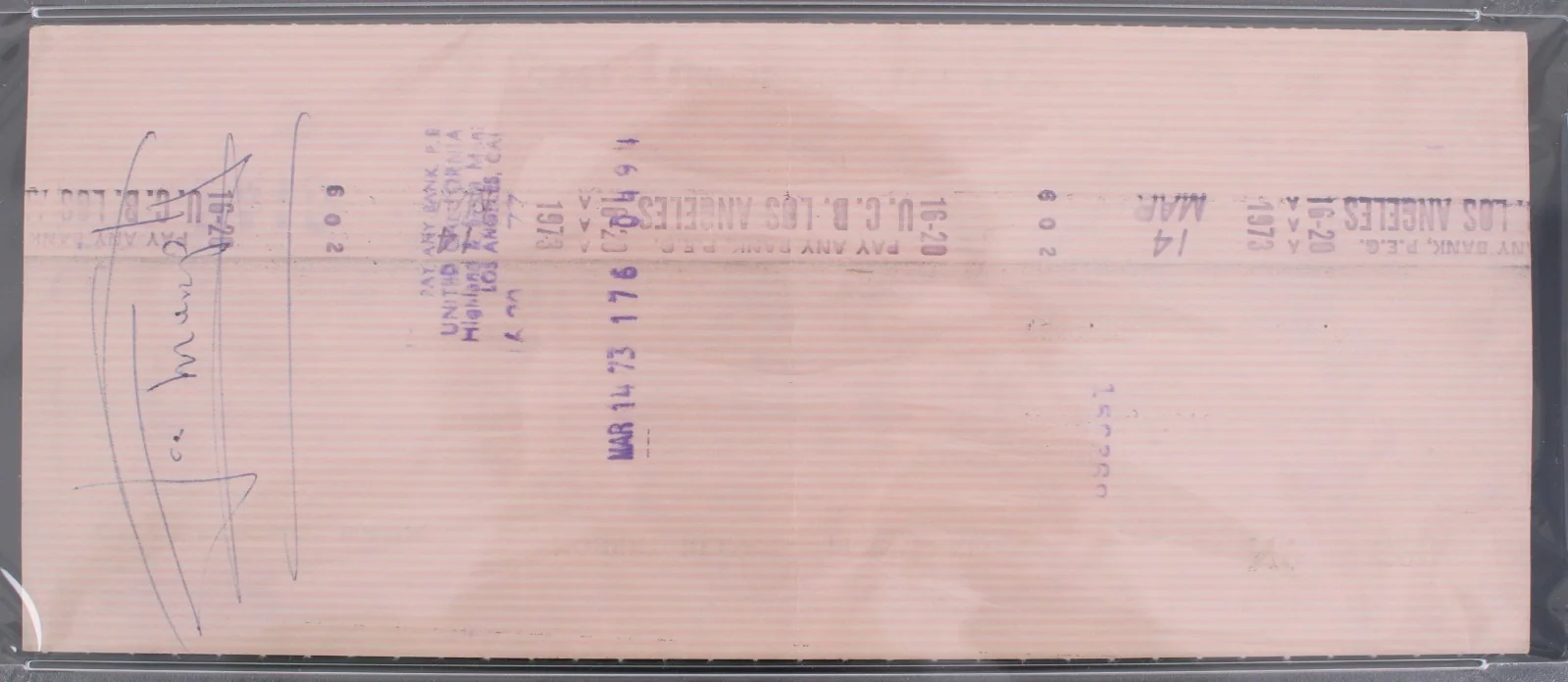 1973 Rob Reiner "All In The Family's Meathead" Signed Check (PSA/DNA Slabbed), изображение 2