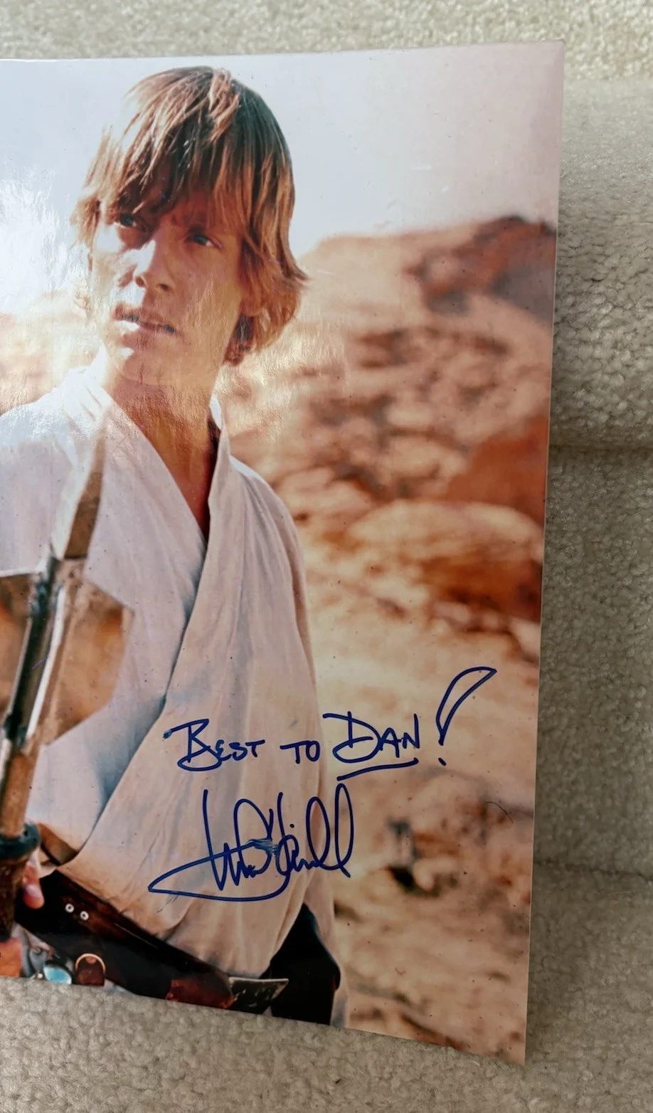 MARK HAMILL — MARK HAMILL signed LUKE SKYWALKER 8X10 Star Wars Photo- W/ Rare Personalization!, изображение 3