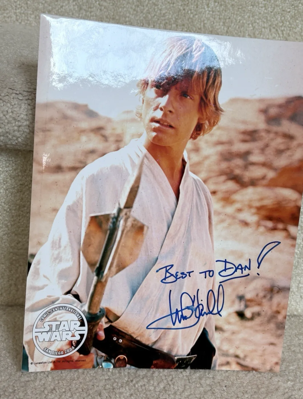 MARK HAMILL — MARK HAMILL signed LUKE SKYWALKER 8X10 Star Wars Photo- W/ Rare Personalization!, изображение 4
