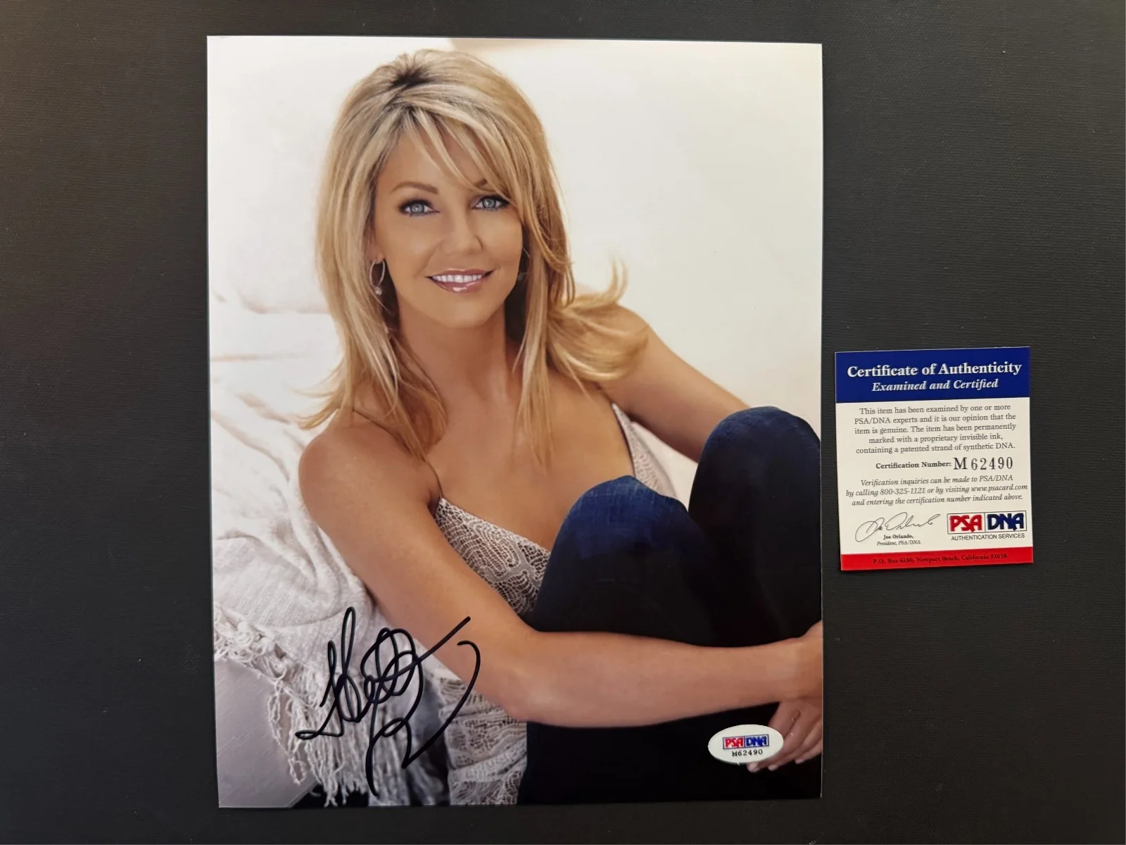 Heather Locklear — Heather Locklear Rare! signed autographed classic sexy 8x10 photo PSA DNA coa