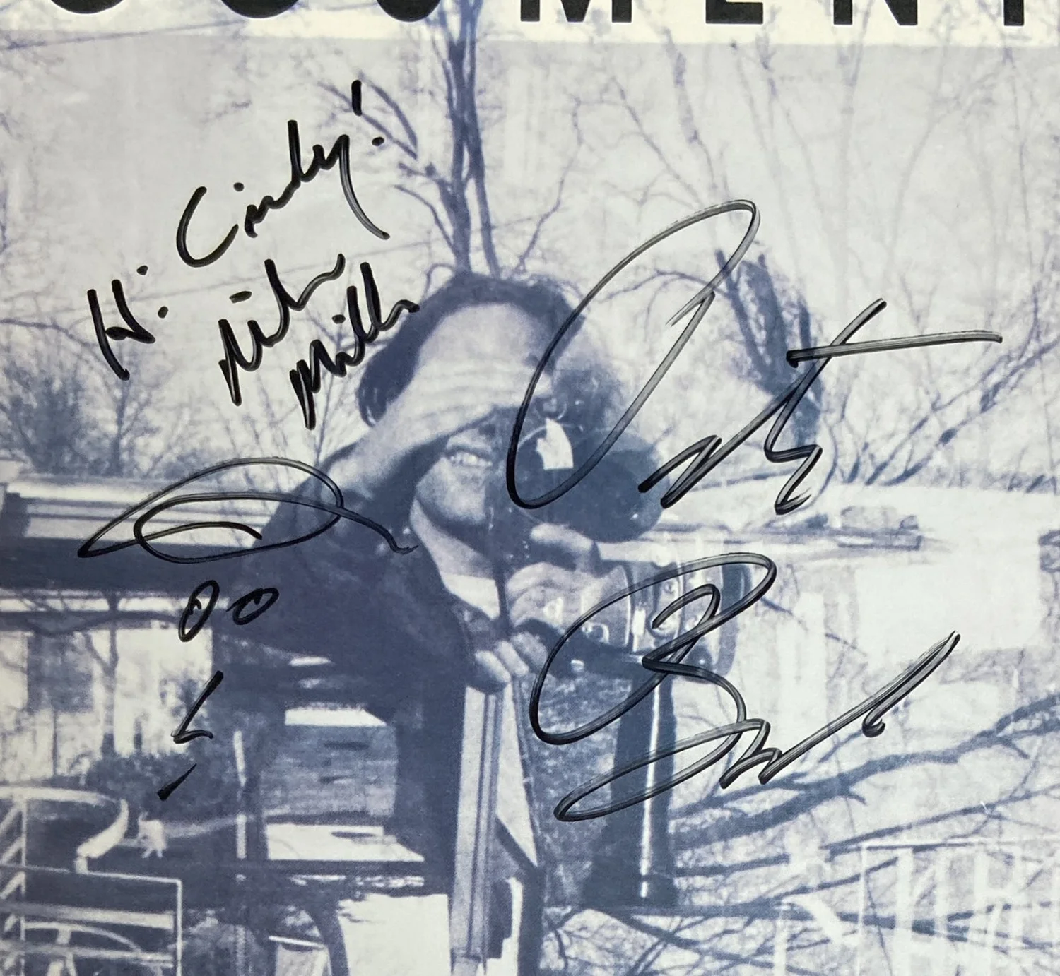 R.E.M. Document Autographed Signed 1987 LP By PETER BUCK & MIKE MILLS REM, image 2