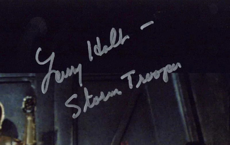 LARRY HOLT SIGNED 11x14 PHOTO STORMTROOPER STUNTMAN STAR WARS RARE BECKETT BAS, изображение 2