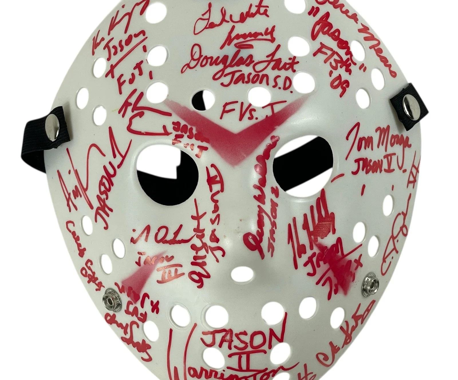 Cast — Jason Voorhees Cast Signed Prop Replica Mask By 16 Jasons Friday The 13th JSA 🔪, изображение 3