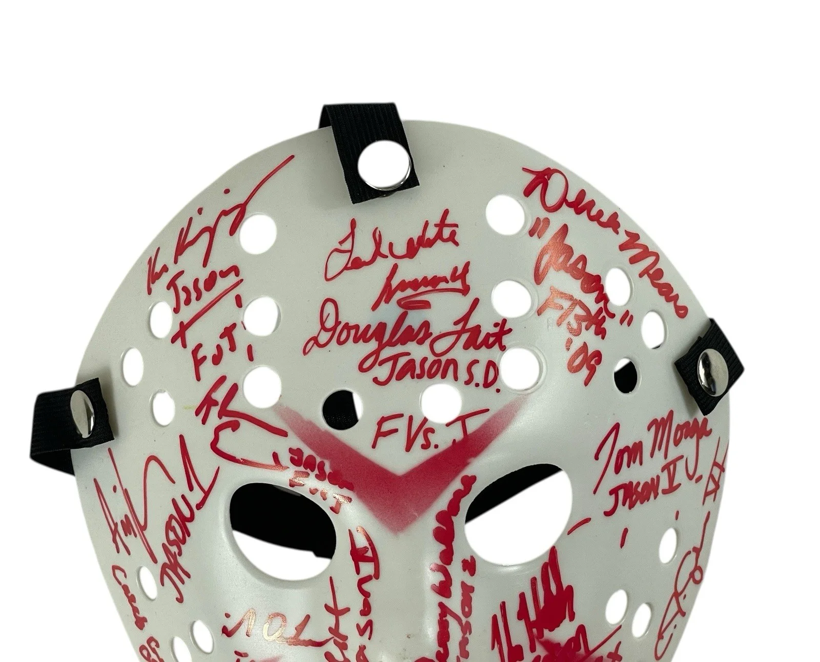 Cast — Jason Voorhees Cast Signed Prop Replica Mask By 16 Jasons Friday The 13th JSA 🔪, изображение 4