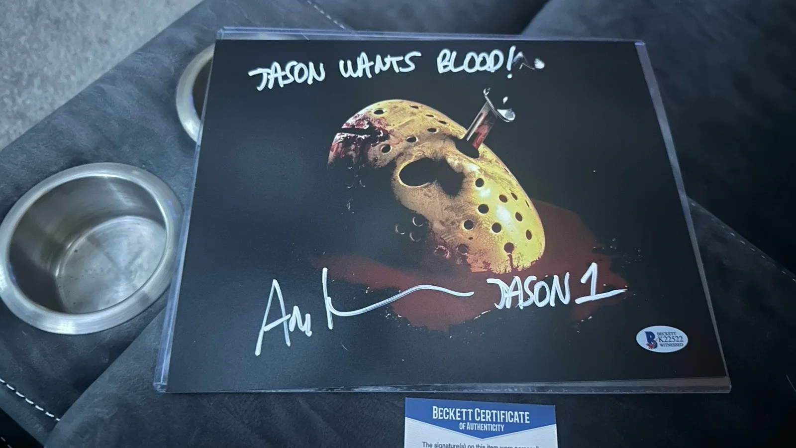 ari lehman signed 8x10 Autographed Beckett Certified Friday The 13Th, изображение 3