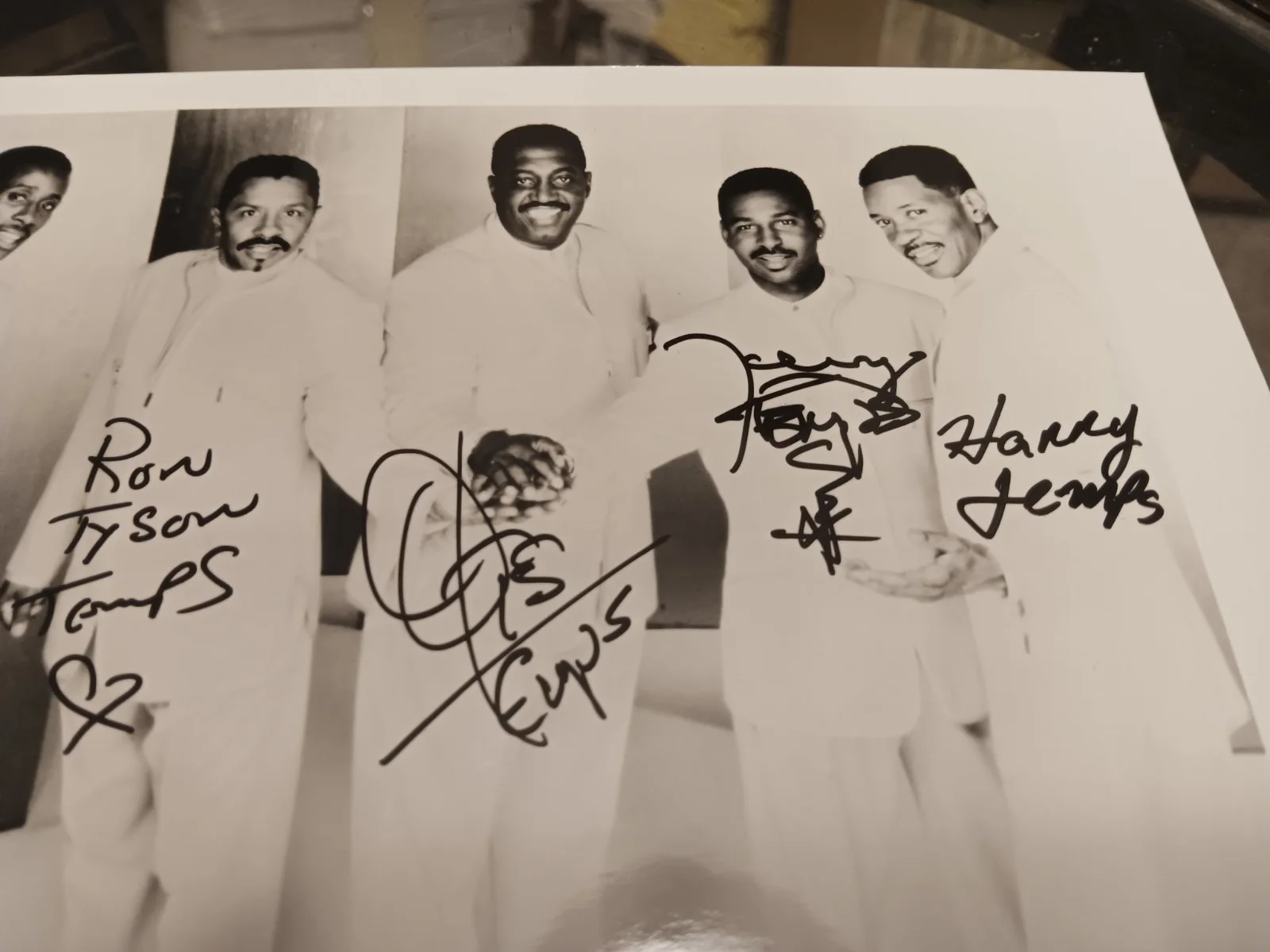 The Temptations Band Signed Star Direction Press Photo 8x10 5 Signatures, изображение 3