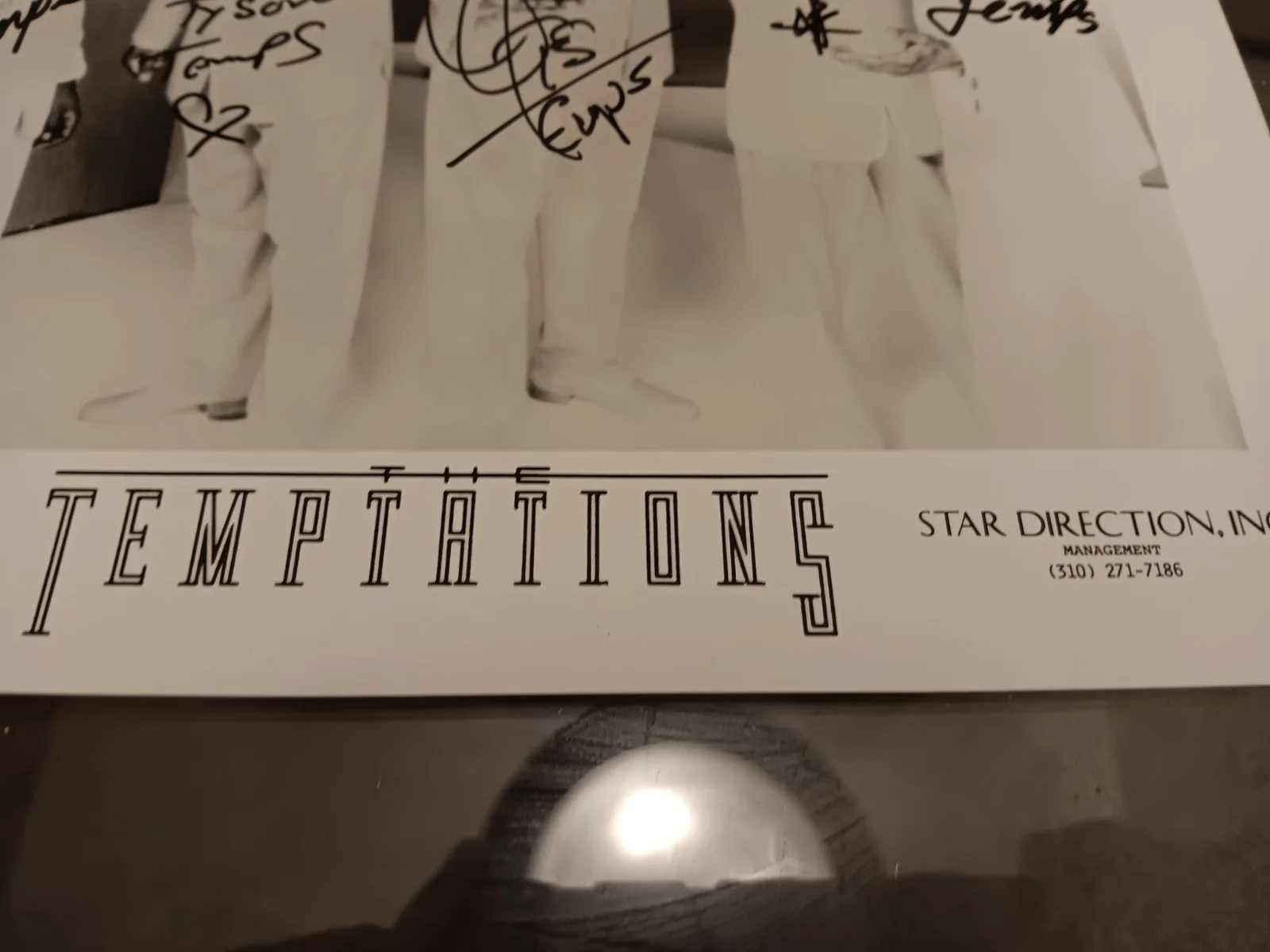 The Temptations Band Signed Star Direction Press Photo 8x10 5 Signatures, изображение 4