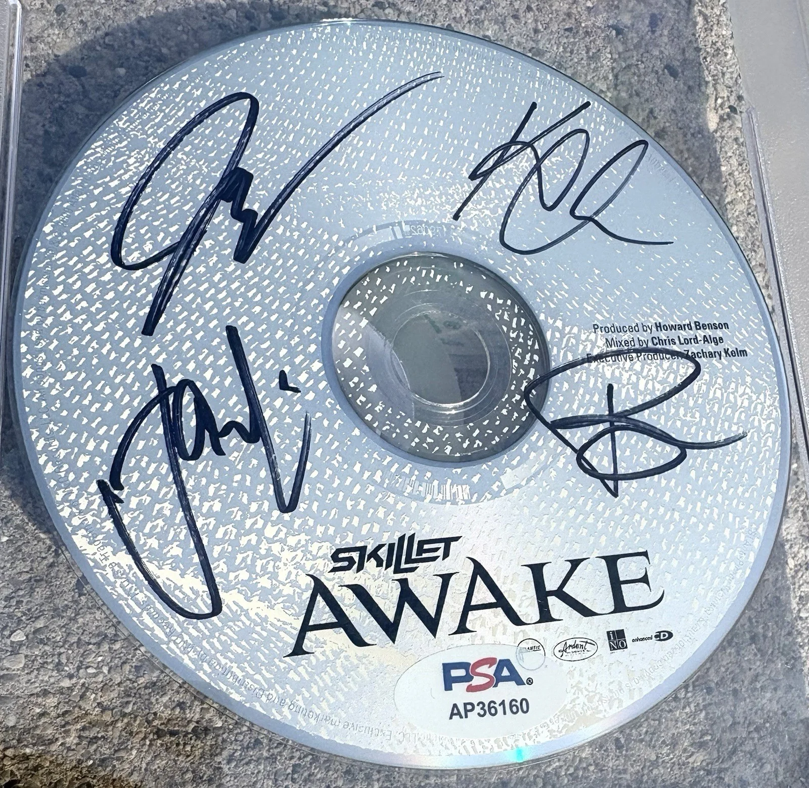 SKILLET Band SIGNED PSA/DNA Auto Slabbed Awake CD, image 2
