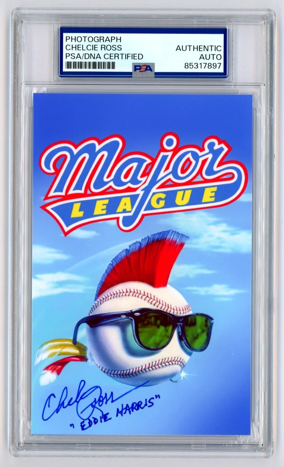 Chelcie Ross — Chelcie Ross Signed Photo Inscribed Eddie Harris (PSA) Major League Mini Poster