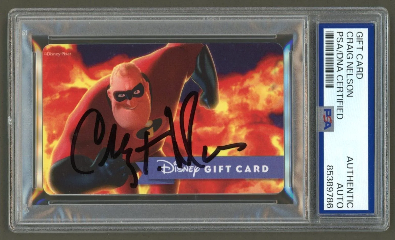 Craig T. Nelson — Craig T. Nelson Signed Disney Gift Card (PSA) The Incredibles Mr. Incredible
