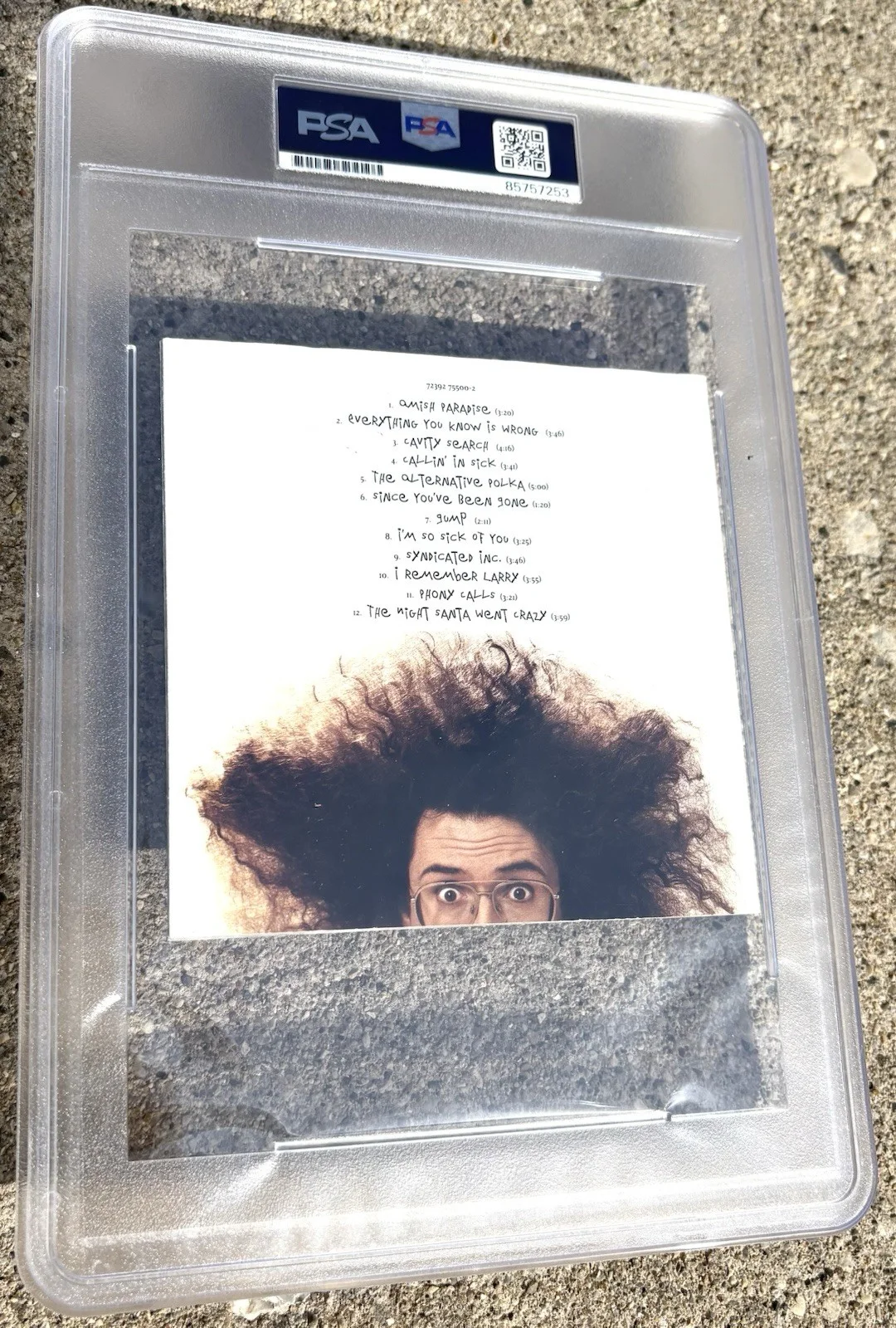 WEIRD AL YANKOVIC SIGNED PSA/DNA Auto Slabbed Bad Hair Day CD Amish Paradise, image 3