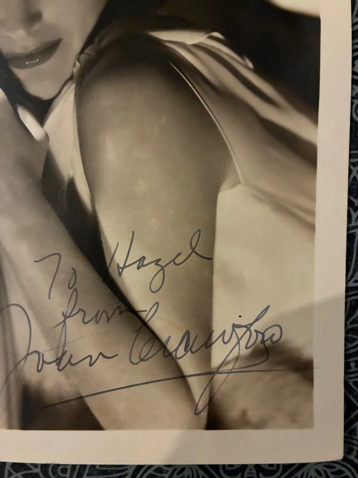 Joan Crawford — VINTAGE JOAN CRAWFORD Signed 8x10 MGM Portrait GEORGE HURRELL Stamped DBLWT, image 2