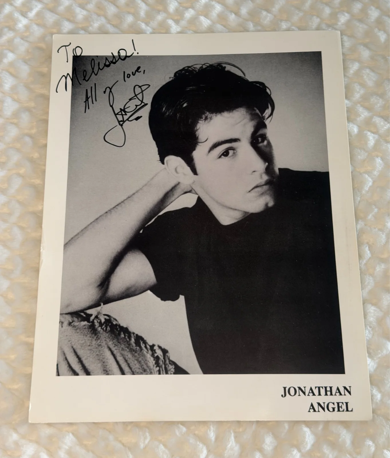 Jonathan Angel — Vintage Autograph Jonathan Angel B&W 8X10 Saved by the Bell: The New Class, изображение 4
