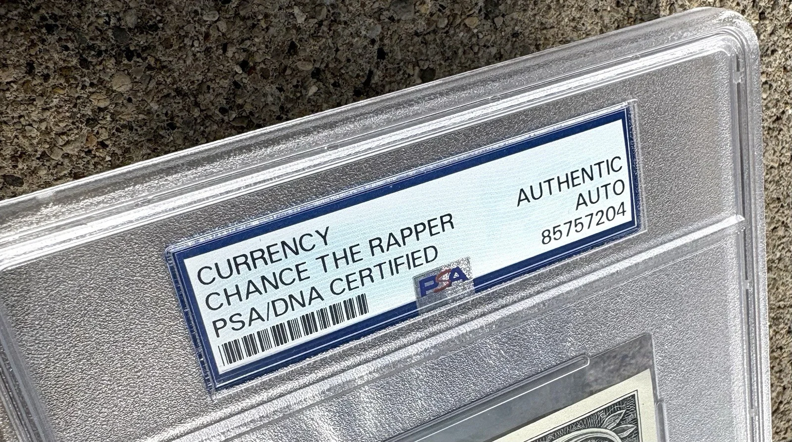 CHANCE THE RAPPER SIGNED PSA/DNA Auto Slabbed Dollar Bill RAP HIP HOP, изображение 2