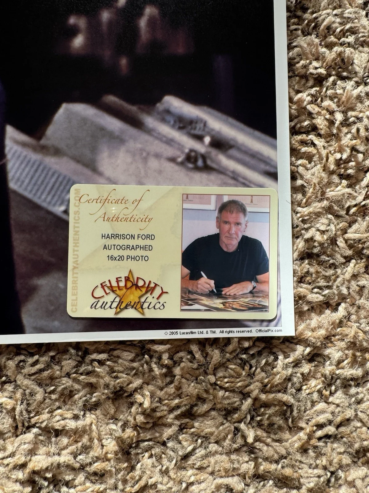 Harrison Ford — Harrison Ford Signed Official Pix OPX 16x20 Star Wars A New Hope Auto, изображение 3
