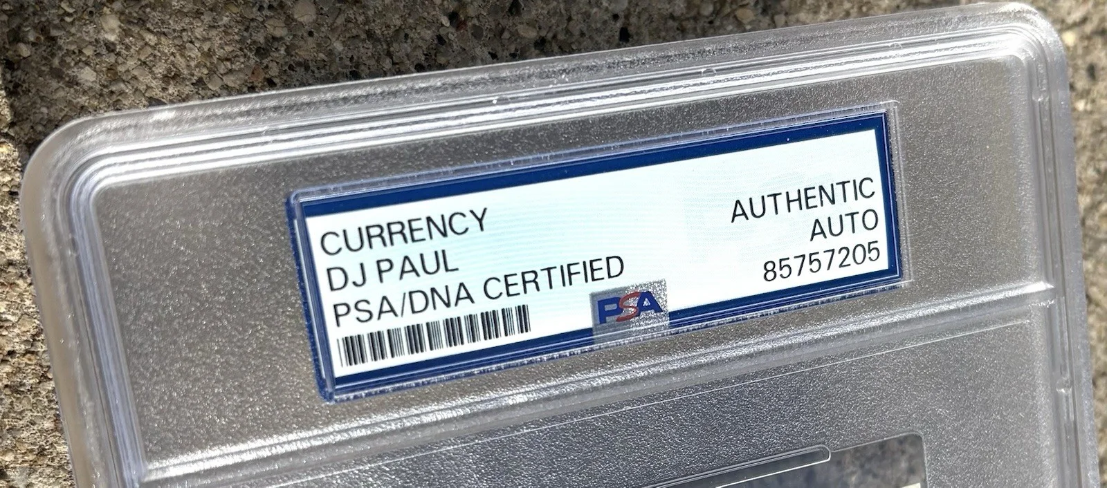 DJ PAUL three 6 mafia SIGNED PSA/DNA Auto Slabbed Dollar Bill RAP HIP HOP, image 2
