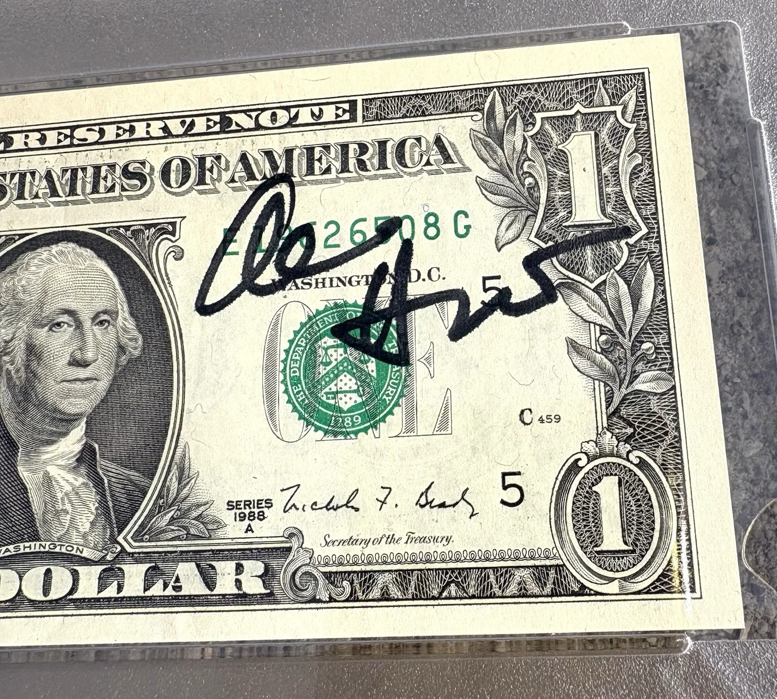 AL HIRT SIGNED PSA/DNA Auto Slabbed Dollar Bill JAZZ Trumpeter, image 3