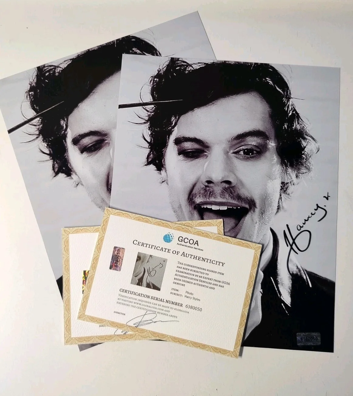 Harry Styles Signed Photo Autographed 8x10 COA GCOA One Direction, image 2