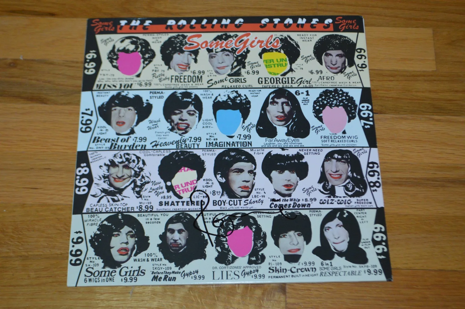 Ronnie Wood Autographed "Some Girls" Vinyl LP Cover with Beckett Hologram, изображение 2