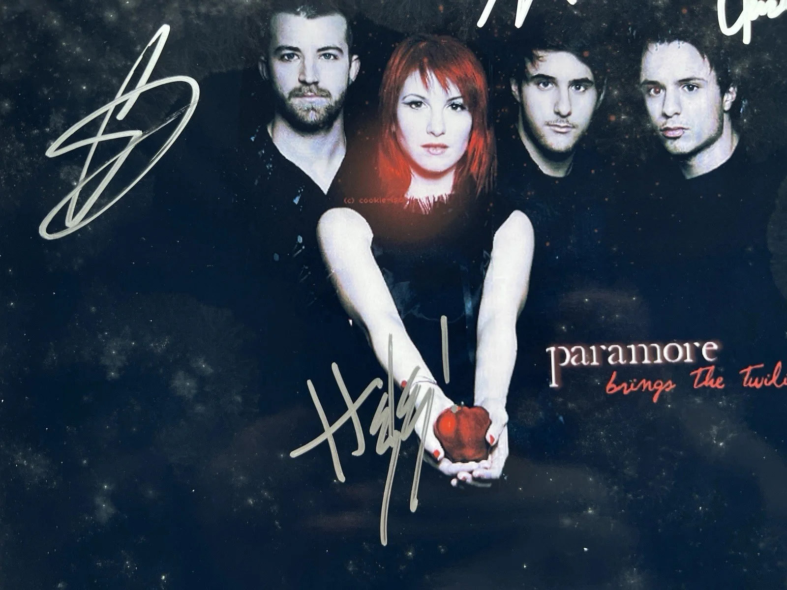 PARAMORE Signed Twilight "Decode" 8x10 Original 4 Band Members Hayley Williams, image 2