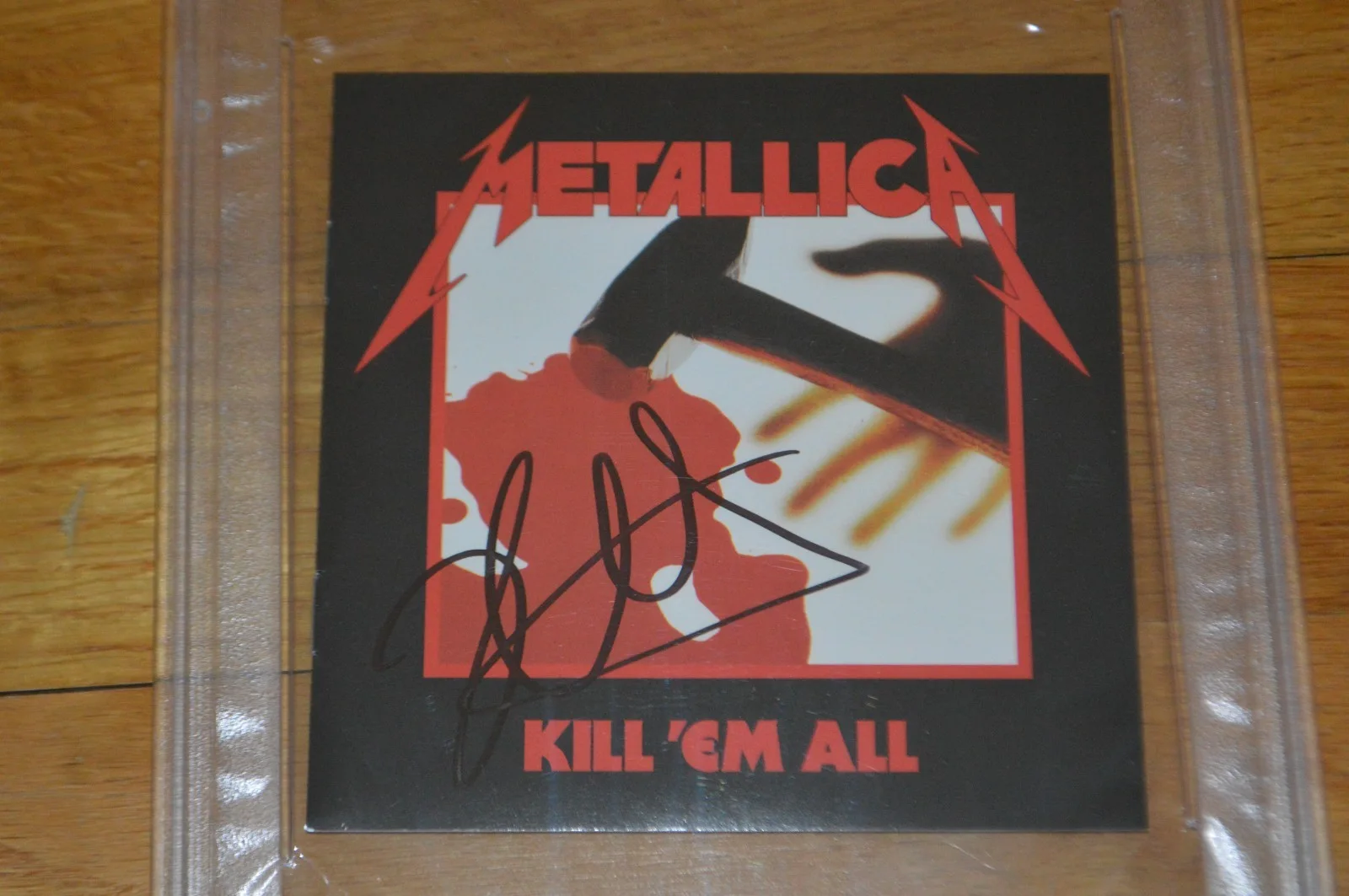 Metallica ~ Kirk Hammett Signed "Kill Em All" CD Booklet ~ Encapsulated PSA COA, image 2