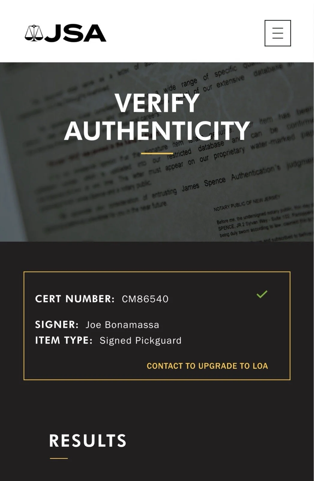 JOE BONAMASSA SIGNED ELECTRIC GUITAR PICKGUARD JSA COA, image 3