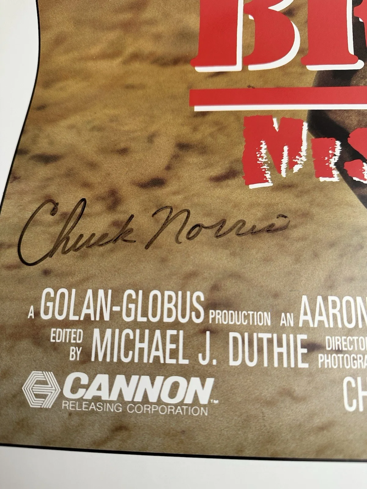Chuck Norris — Large SIGNED Chuck Norris Missing In Action 3 Poster Auto 27X40 Authentic #D, image 4