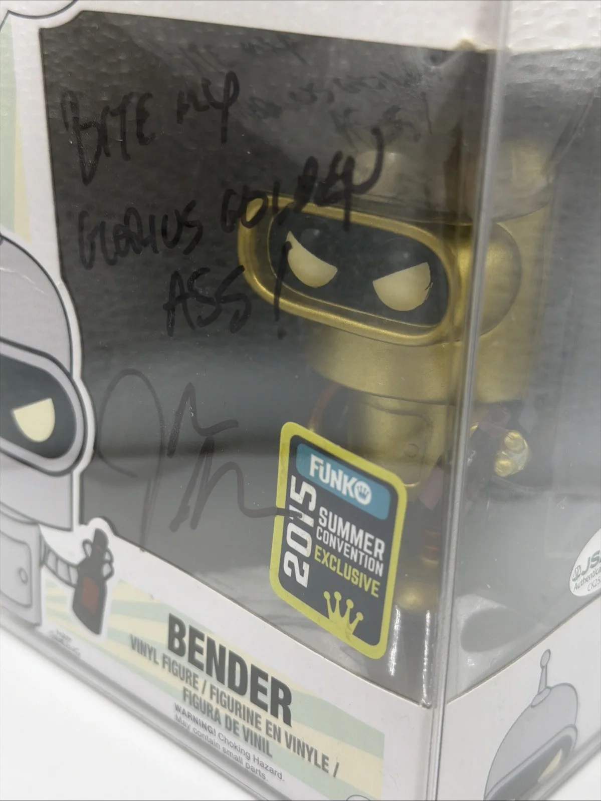John Dimaggio — John DiMaggio Signed Autographed Bender Futurama Funko Pop 29 JSA COA Gold SDCC, изображение 2