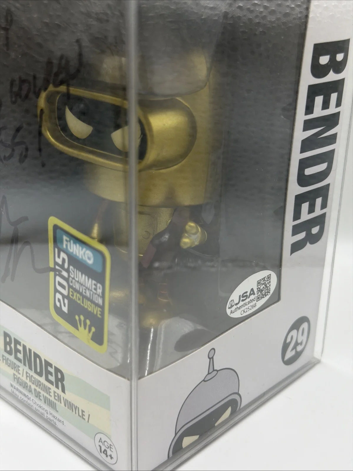 John Dimaggio — John DiMaggio Signed Autographed Bender Futurama Funko Pop 29 JSA COA Gold SDCC, изображение 3