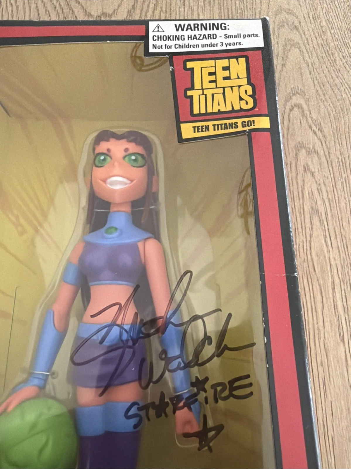 Hynden Walch Signed Starfire Teen Titans Figure JSA Auto Inscribed Bandai NIB, изображение 4