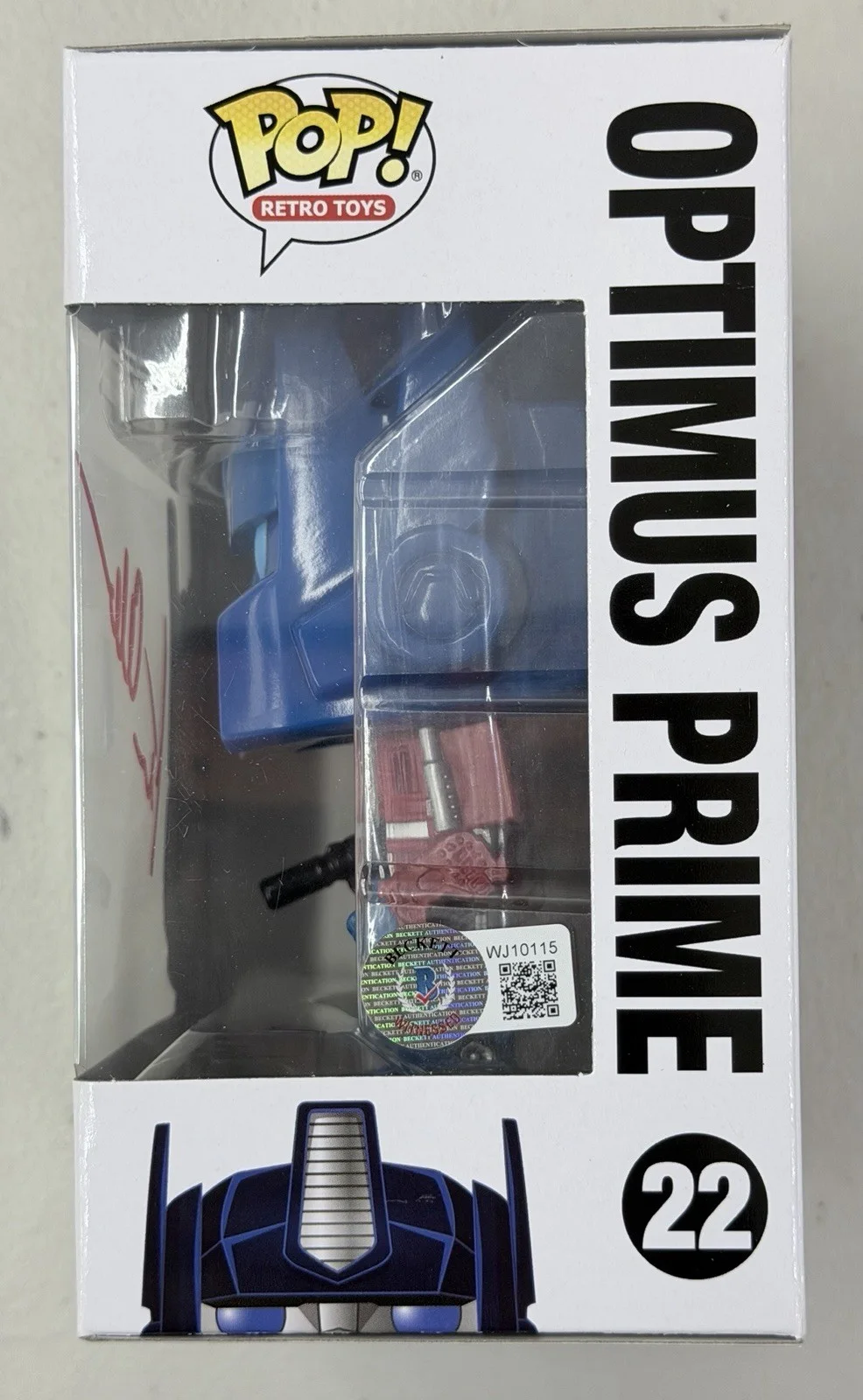Peter Cullen — Peter Cullen Autographed Optimus Prime Funko Pop! #22 Retro Version BECKETT, image 2