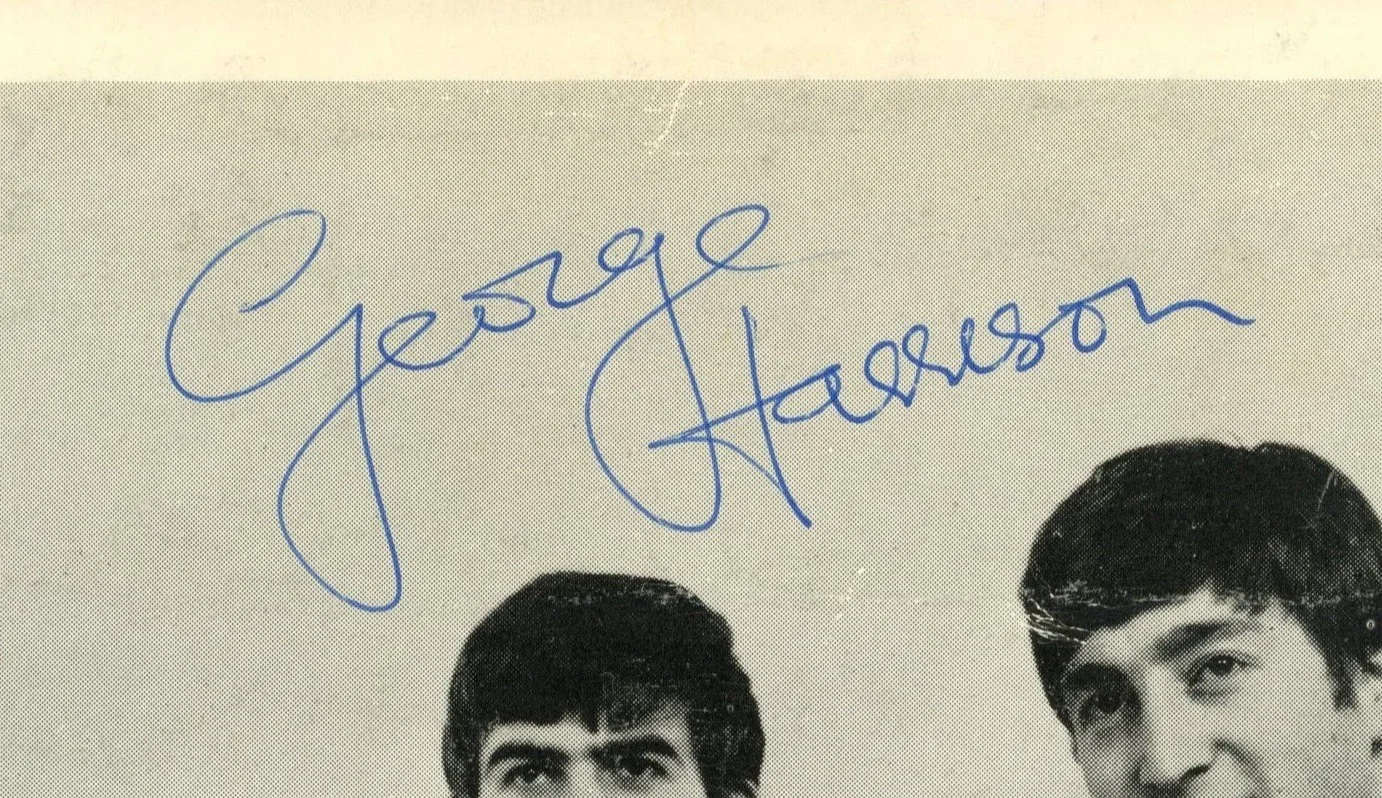 THE BEATLES promo photo signed autographed by GEORGE HARRISON & PAUL McCARTNEY, изображение 2