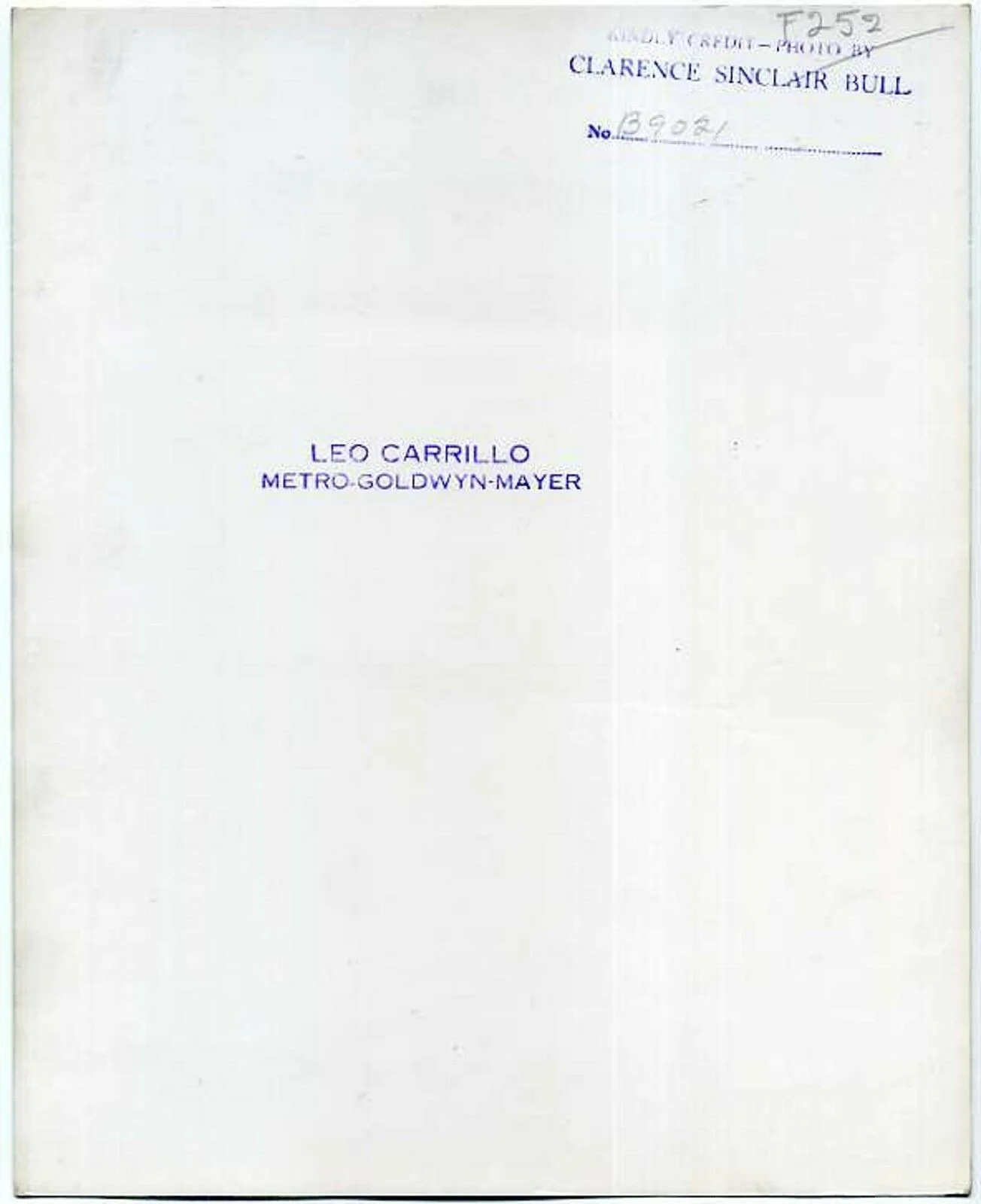LEO CARRILLO Clarence Sinclair Bull PORTRAIT, image 2