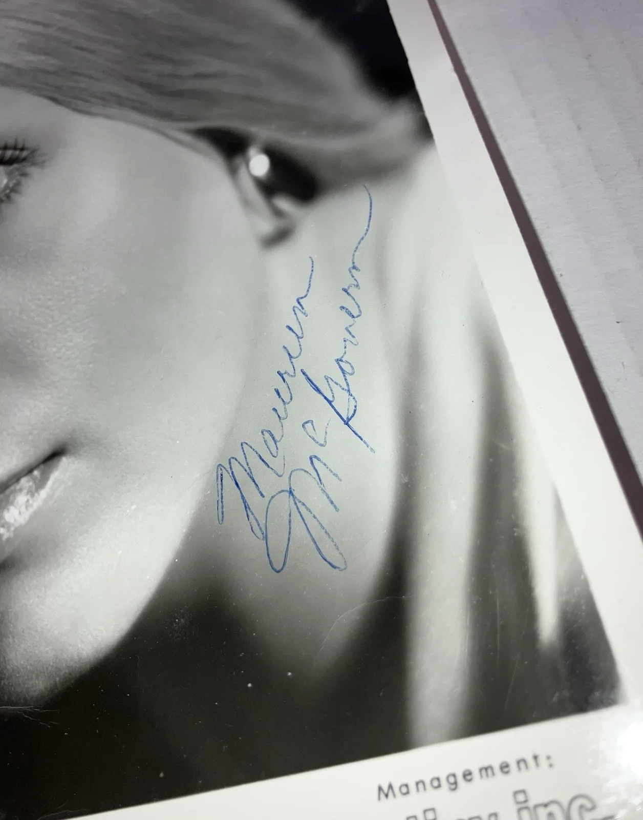 Signed Maureen McGovern 8x10 B&W James J Kriegsmann Promo Photograph, изображение 2