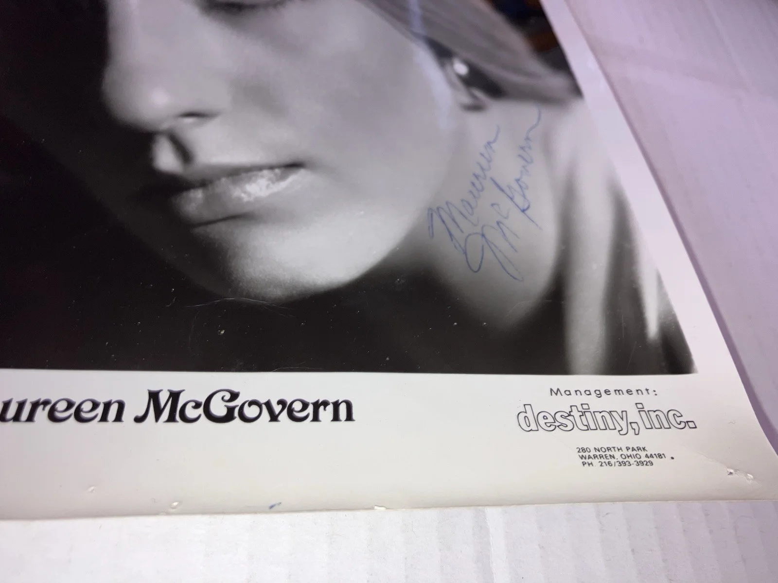 Signed Maureen McGovern 8x10 B&W James J Kriegsmann Promo Photograph, изображение 4