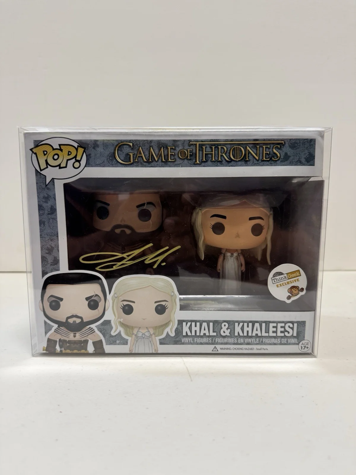 Jason Mamoa — Funko Pop Game Of Thrones Khal & Khaleesi Signed By Jason Momoa JSA USED