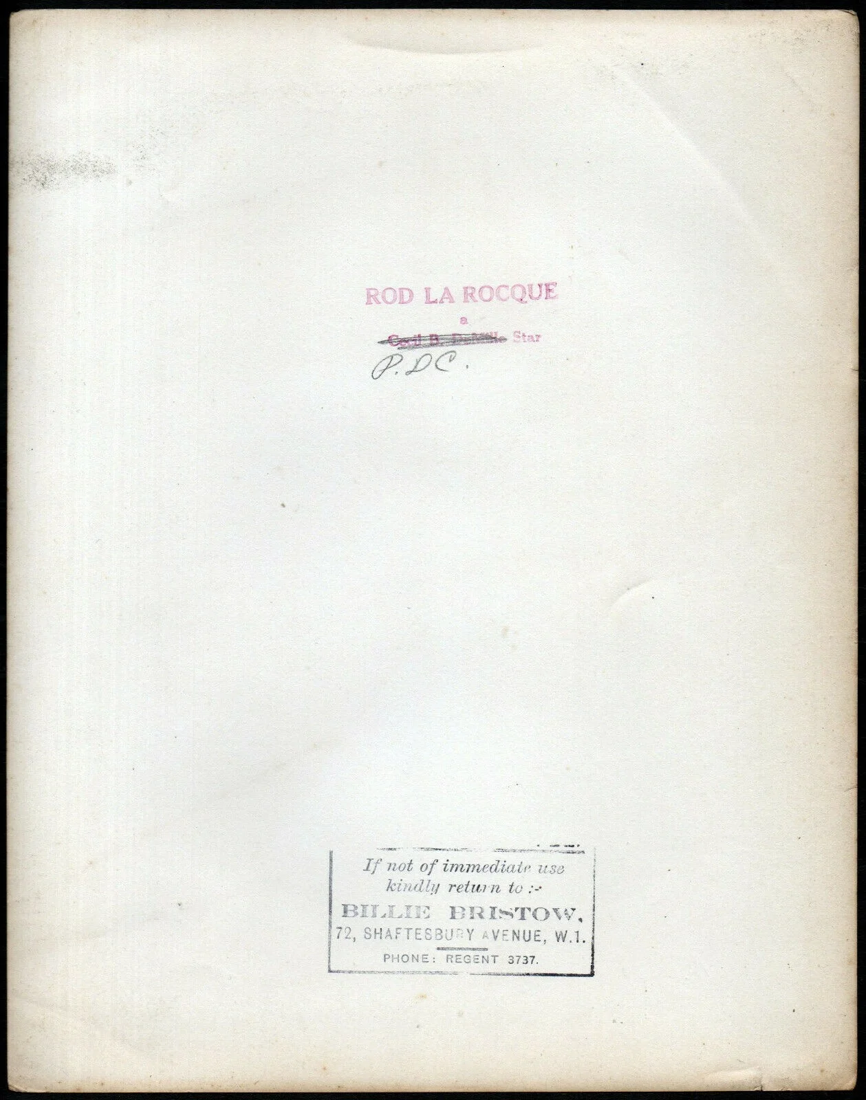 ROD LA ROCQUE 1920s Melbourne Spurr 10x8 PORTRAIT, image 2