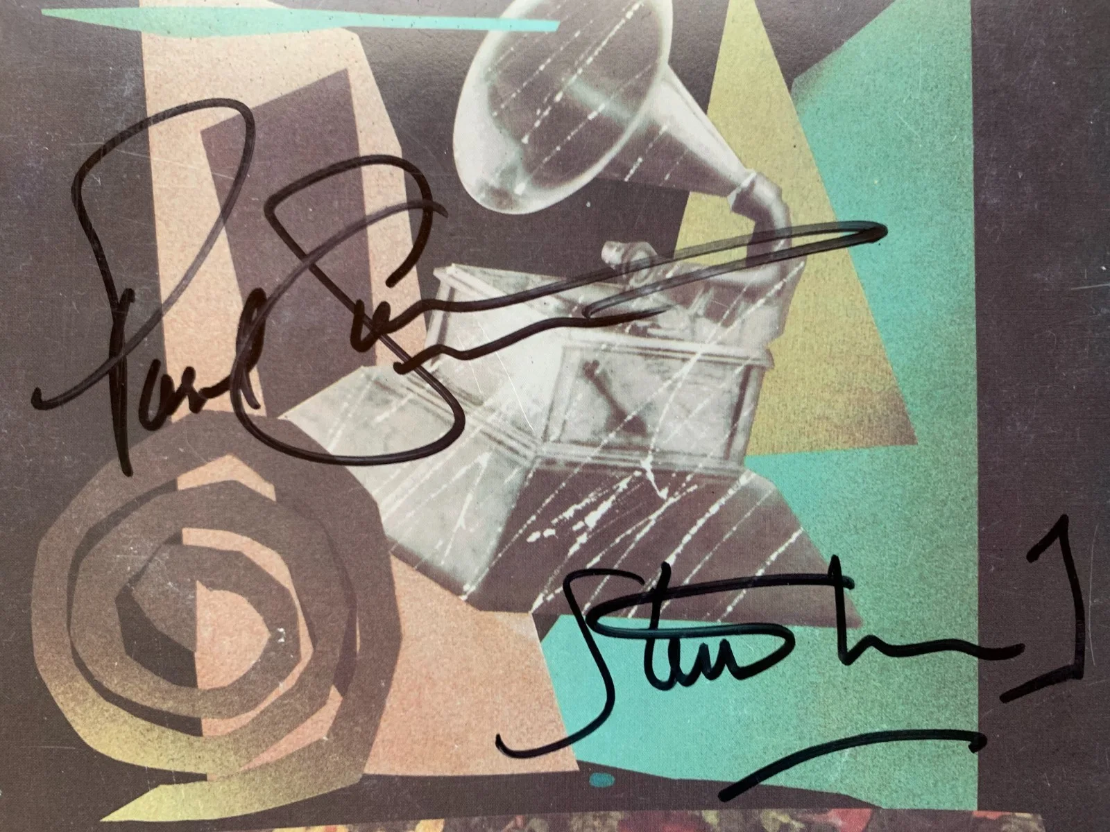 PAUL SIMON & STEVE WINWOOD signed 29th Grammy Awards program, with COA, image 2