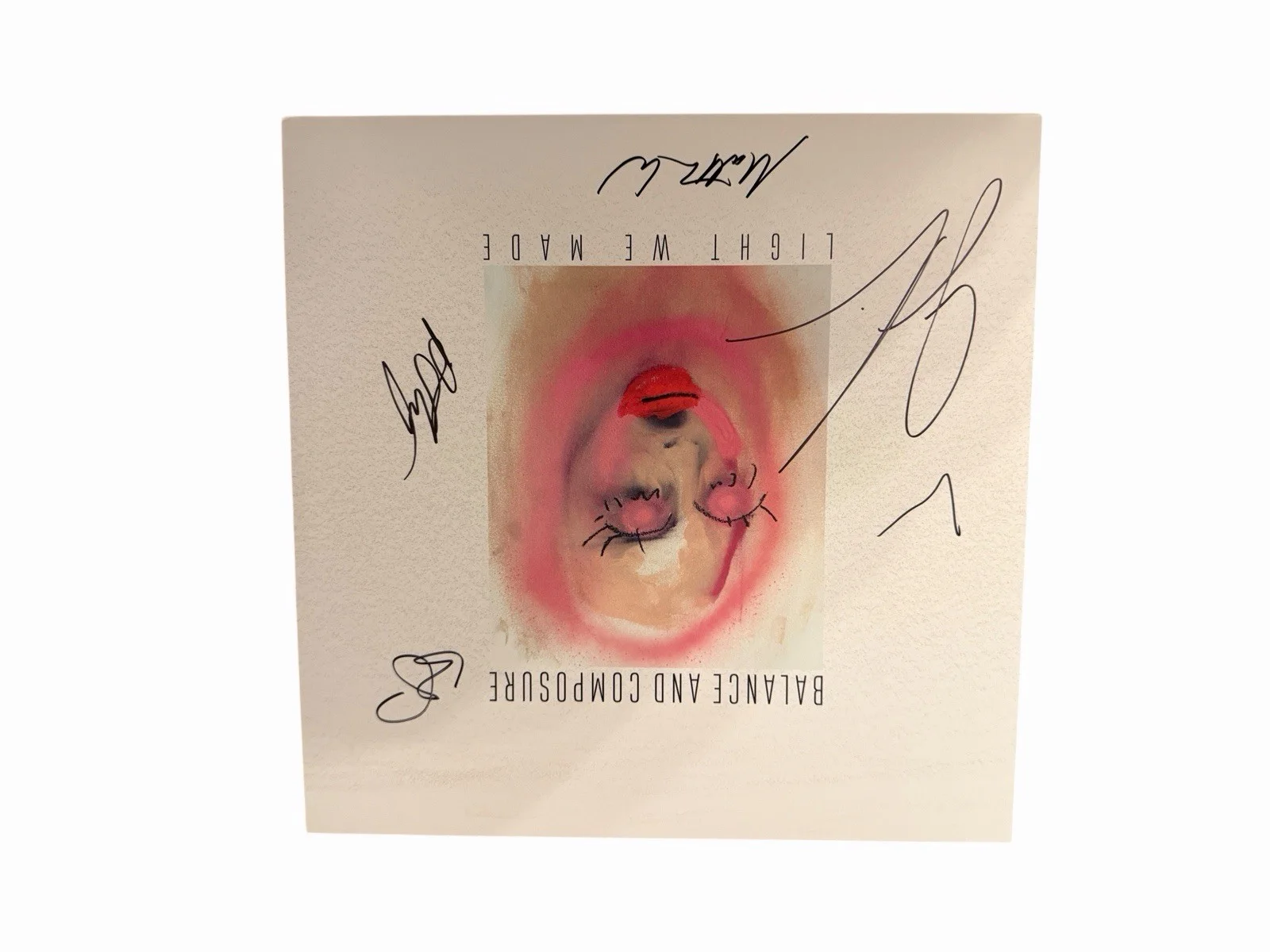 BALANCE & COMPOSURE SIGNED AUTOGRAPH x5 LIGHT WE MADE VINYL ALBUM JON SIMMONS +4, изображение 2